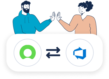 Unito flow tile with ServiceNow and Azure DevOps logos